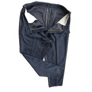 Vintage SEARS Jeans High Waist Straight Flare Pleated 34X34‎ Navy Blue USA Made